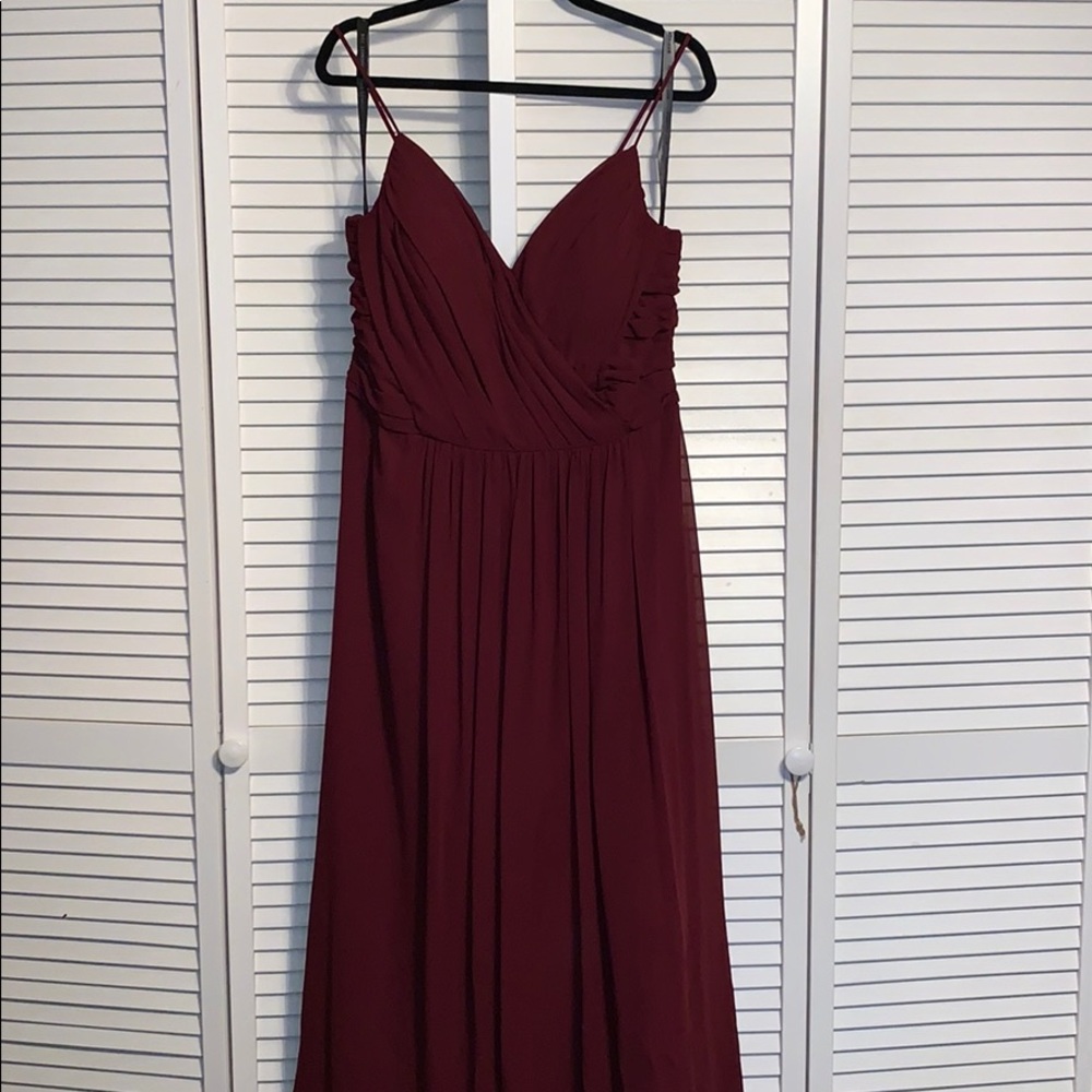 Bill Levkoff Burgundy Formal Dress